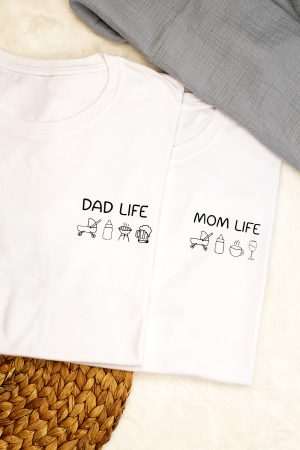 PACK CAMISETAS MAMÁ/PAPÁ EMOTICONOS